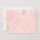 Glitz & Glam Pink Gold Wellness-Center Geburtstag Dankeskarte (Rückseite)