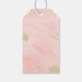 Glitz & Glam Pink Gold Wellness-Center Geburtstag  Geschenkanhänger (Rückseite)