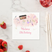 Glitz & Glam Pink Gold Wellness-Center Geburtstag Serviette (Beispiel)
