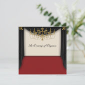 Glitz Glamour Black Krawatte Prom Einladungen (Stehend Vorderseite)