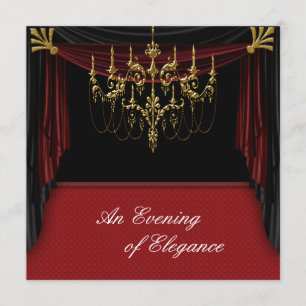 Glitz Glamour Black Krawatte Prom Einladungen