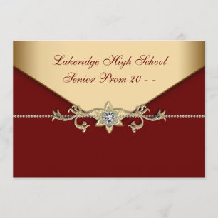 Glitz Glamour Black-Tie-Abschlussball-Einladungen Einladung