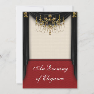 Glitz Glamour Black-Tie-Abschlussball-Einladungen Einladung