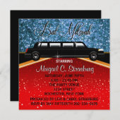 Glitz Glamour Limo Filmvorführung Einladung (Vorne/Hinten)