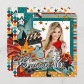 Glitz Glamour Movie Star Sweet 16 Einladungen (Vorne/Hinten)
