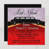 Glitz Glamour Roter Teppich Filmfestival Einladung (Vorne/Hinten)