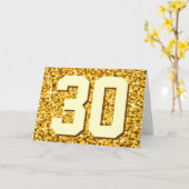 Glitz "Gold" 'Age' 'Happy Birthday' Karte (Gelbe Blume)