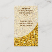 Glitz "Gold" Curve Visitenkartenporträt Visitenkarte (Rückseite)