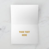 Glitz "Gold" 'Danke' 'Dein Text'-Karte Dankeskarte (Innenseite)