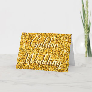 Glitz "Gold" 'Goldene Hochzeit' 'Jubiläum' Karte