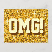 Glitz "Gold" 'OMG' Postkarte (Vorderseite)