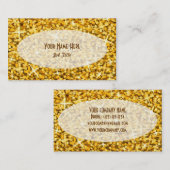 Glitz "Gold" Oval Visitenkartenvorlage Visitenkarte (Vorne/Hinten)