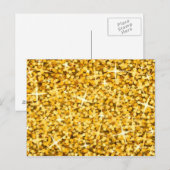 Glitz "Gold" Postkarte (Vorne/Hinten)