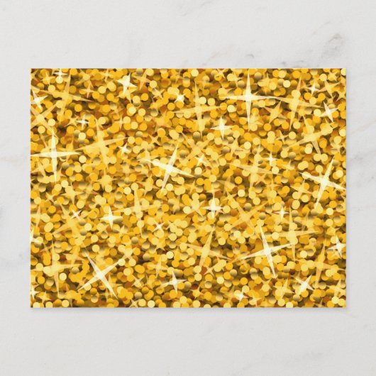 Glitz "Gold" Postkarte (Vorderseite)