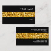 Glitz "Gold" Strip Visitenkarte schwarz (Vorne/Hinten)