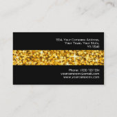 Glitz "Gold" Strip Visitenkarte schwarz (Rückseite)