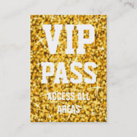 Glitz-"Gold" "VIP-DURCHLAUF" Visitenkarte mollig