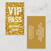 Glitz "Gold" "VIP PASS" Visitenkarte (Vorne/Hinten)