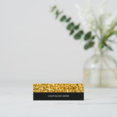 Glitz "Gold" Visitenkarte schwarz (Stehend Vorderseite)