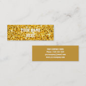 Glitz-"Gold" Visitenkarteschablone dünn Mini Visitenkarte (Vorne/Hinten)