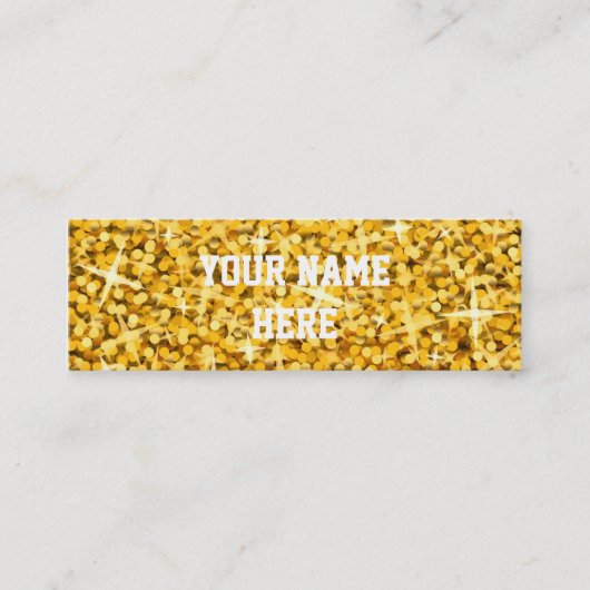 Glitz-"Gold" Visitenkarteschablone dünn Mini Visitenkarte (Vorderseite)