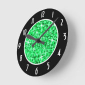 Glitz Green Black 'Numbers' Uhr rund (Winkel)