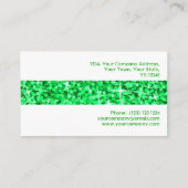 Glitz Green Stripe Visitenkarte weiß (Rückseite)