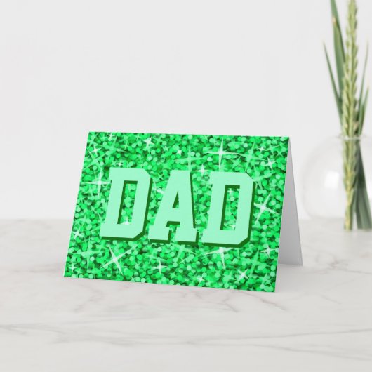 Glitz Green 'VATER' 'Happy Vatertag' Karte (Vorderseite)
