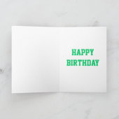 Glitz Green 'VIP BRO' 'Happy Birthday' Karte (Innenseite)