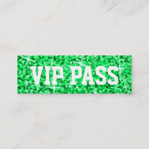 Glitz Green 'VIP PASS' Visitenkartenmagazin Mini Visitenkarte