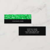 Glitz Green Visitenkarten schwarz Mini Visitenkarte (Vorne/Hinten)