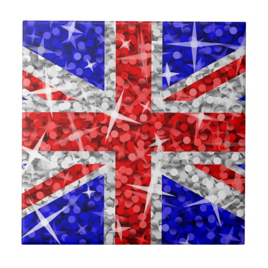 Glitz Großbritannien-Fliese Fliese (Vorderseite)