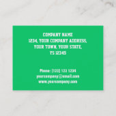 Glitz grüne "VIP-DURCHLAUF" Visitenkarte mollig (Rückseite)