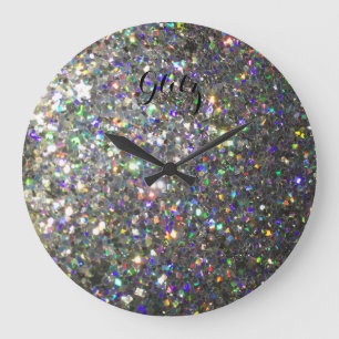 Glitz Hologram Glitzer Wall Clock! Große Wanduhr