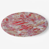 Glitz in Peppermint-Papierplatte Pappteller (Schrägansicht)