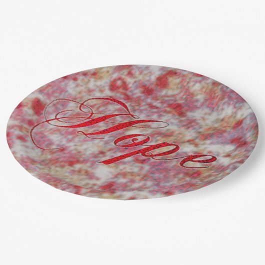 Glitz in Peppermint-Papierplatte Pappteller (Schrägansicht)