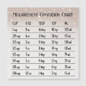 Glitz Kitchen Cooking Baking Conversion Maßnahme Magnetkarte (Vorderseite)