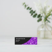 Glitz Lila Black Curve Visitenkartenmagazin Mini Visitenkarte (Stehend Vorderseite)