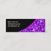 Glitz Lila Black Curve Visitenkartenmagazin Mini Visitenkarte (Rückseite)