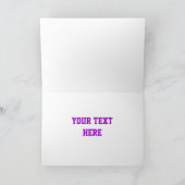 Glitz Lila "Danke" 'Dein Text'-Karte Dankeskarte (Innenseite)
