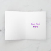 Glitz Lila dollar "$" "Your Text" Grüße karte (Innenseite)