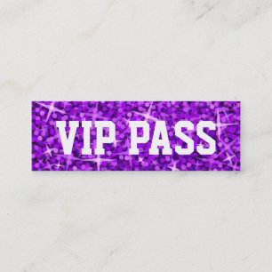 Glitz lila "VIP-DURCHLAUF" Geschäftskarte dünn Mini Visitenkarte