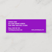 Glitz lila "VIP-DURCHLAUF" Geschäftskarte dünn Mini Visitenkarte (Rückseite)