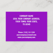 Glitz Lila "VIP PASS" Visitenkartenverkubby Visitenkarte (Rückseite)