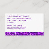 Glitz Lila, weiße Streifen Visitenkartenvorlage Visitenkarte (Rückseite)