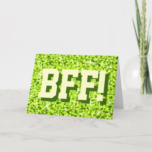 Glitz Limon "BESTE FREUNDIN"! Glückliche Geburtsta Karte (Vorderseite)