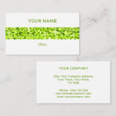 Glitz Limon Strip Visitenkarte, weiß Visitenkarte (Vorne/Hinten)