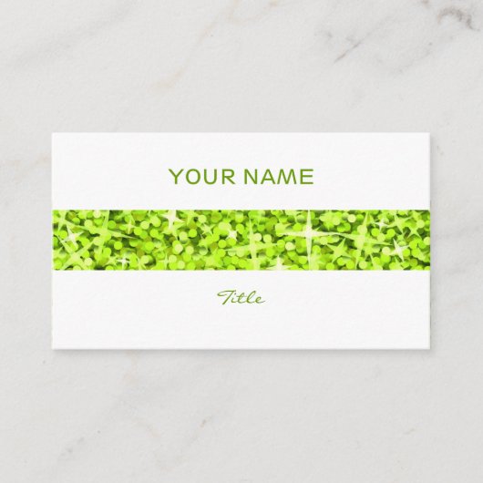 Glitz Limon Strip Visitenkarte, weiß Visitenkarte (Vorderseite)