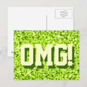 Glitz Limone Postkarte 'OMG' (Vorne/Hinten)