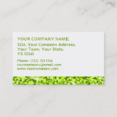 Glitz Limone, weiße Streifen Visitenkartenvorlage Visitenkarte (Rückseite)